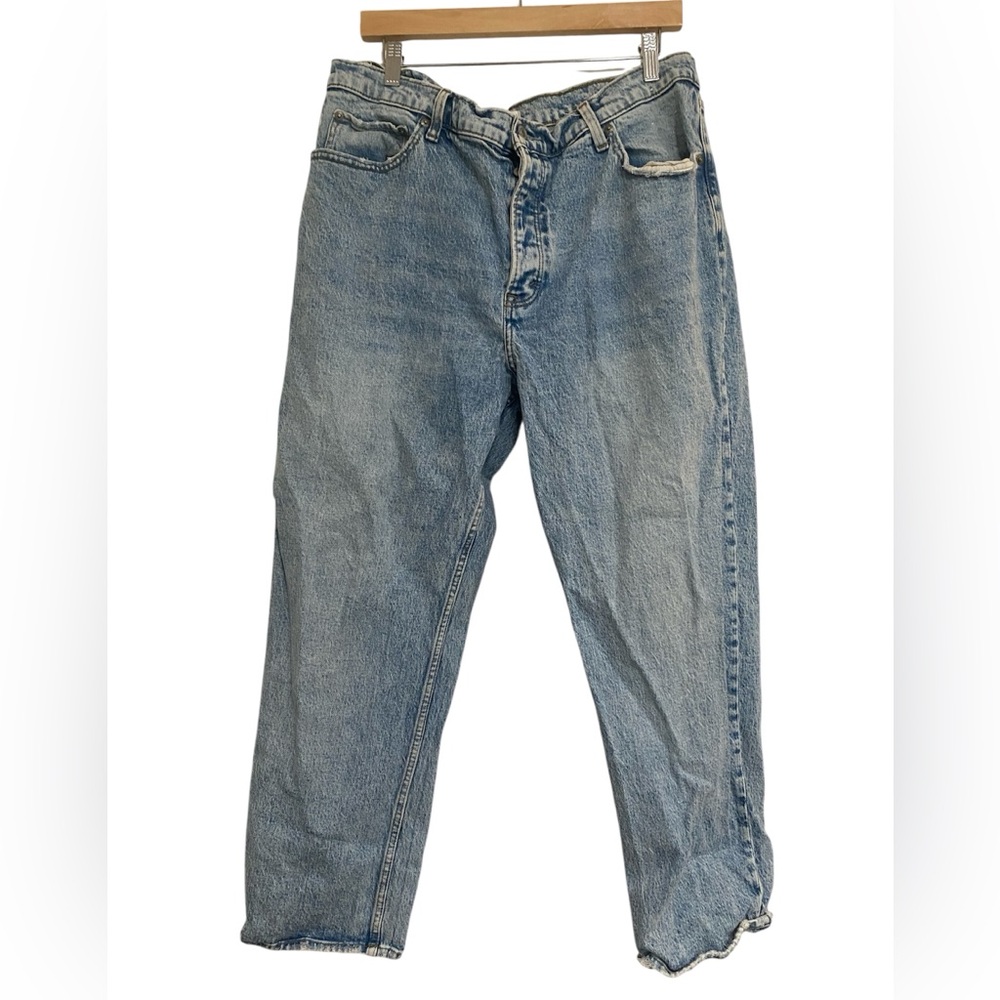 Abercrombie & Fitch high rise dad jean  Light Blue Denim Jeans sz 16s